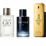 Kit Acqua di Giò 100ml + Sauvage EDP 100ml + 1 Million 100ml – Conjunto com Três Perfumes Masculinos